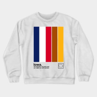 Iowa State Flag  // Original Minimalist Artwork Poster Design Crewneck Sweatshirt